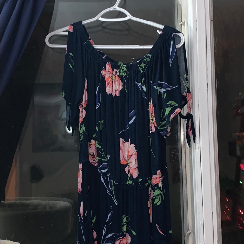 Blue floral jumpsuit
